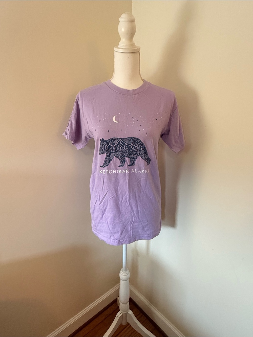 Ketchikan Alaska Lavender Bear Graphic Tee